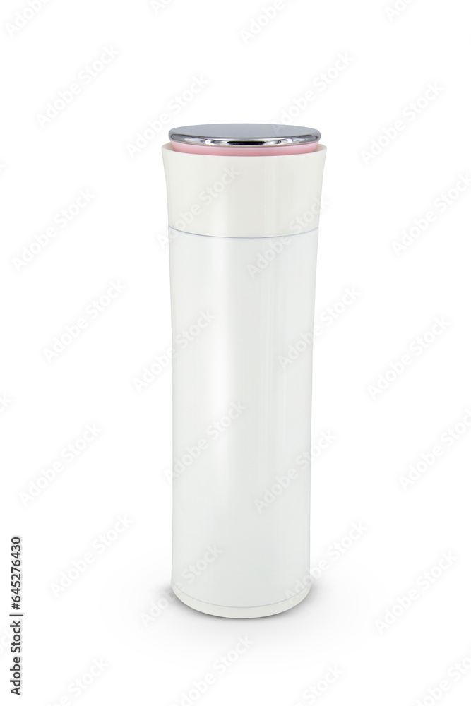 Metal modern thermo bottle isolated on white background Metal modern thermo bottle isolated on white background