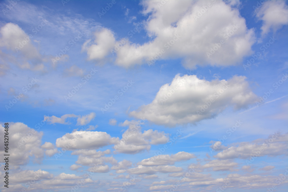 white clouds flying on the blue sky in sunny day wallpaper  