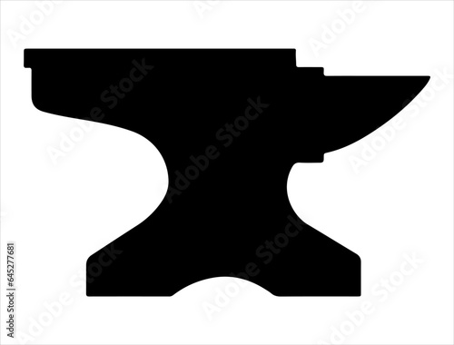 Anvil silhouette vector art white background
