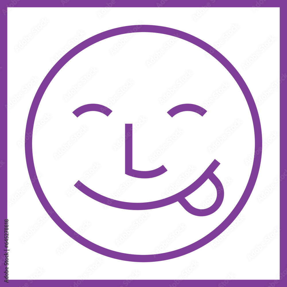 Playful face square motif Playful face square motif