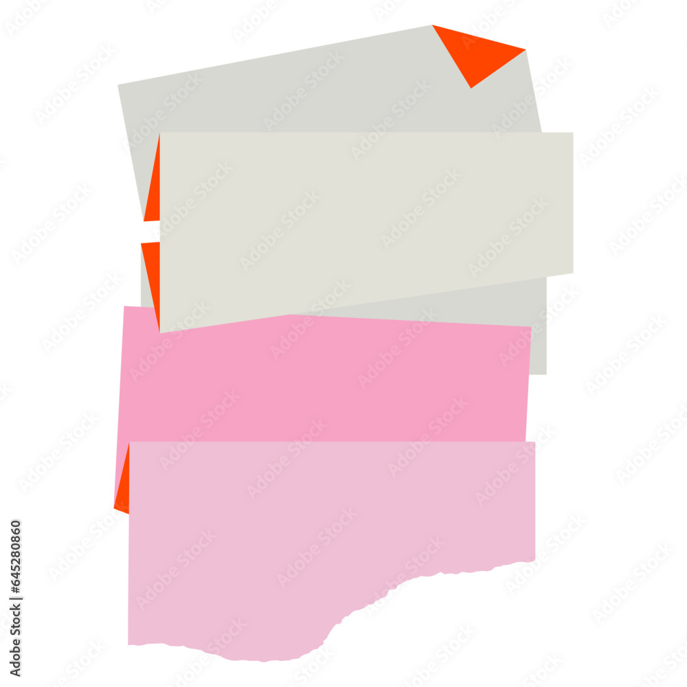 Folded paper flat illustration Folded paper flat illustration