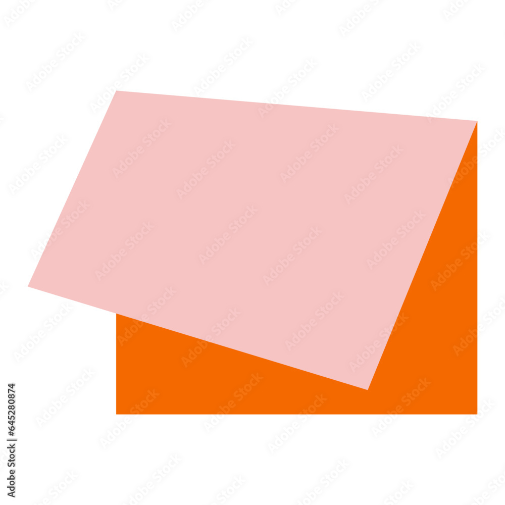 Folded paper flat illustration Folded paper flat illustration
