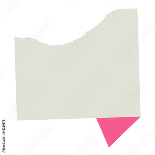Folded paper flat illustration