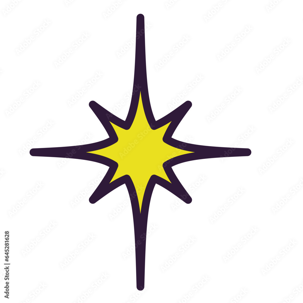 Obraz premium Sparkle line filled illustration