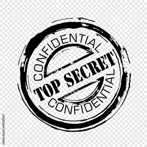 Top Secret, confidential, rubber stamp vector