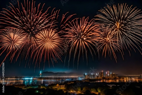 fireworks over the river © Hamza
