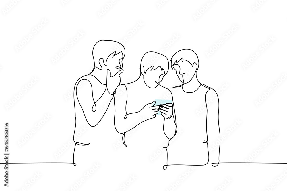 men reading a paper note - one line art vector. concept read a note, unsolved riddle men reading a paper note - one line art vector. concept read a note, unsolved riddle