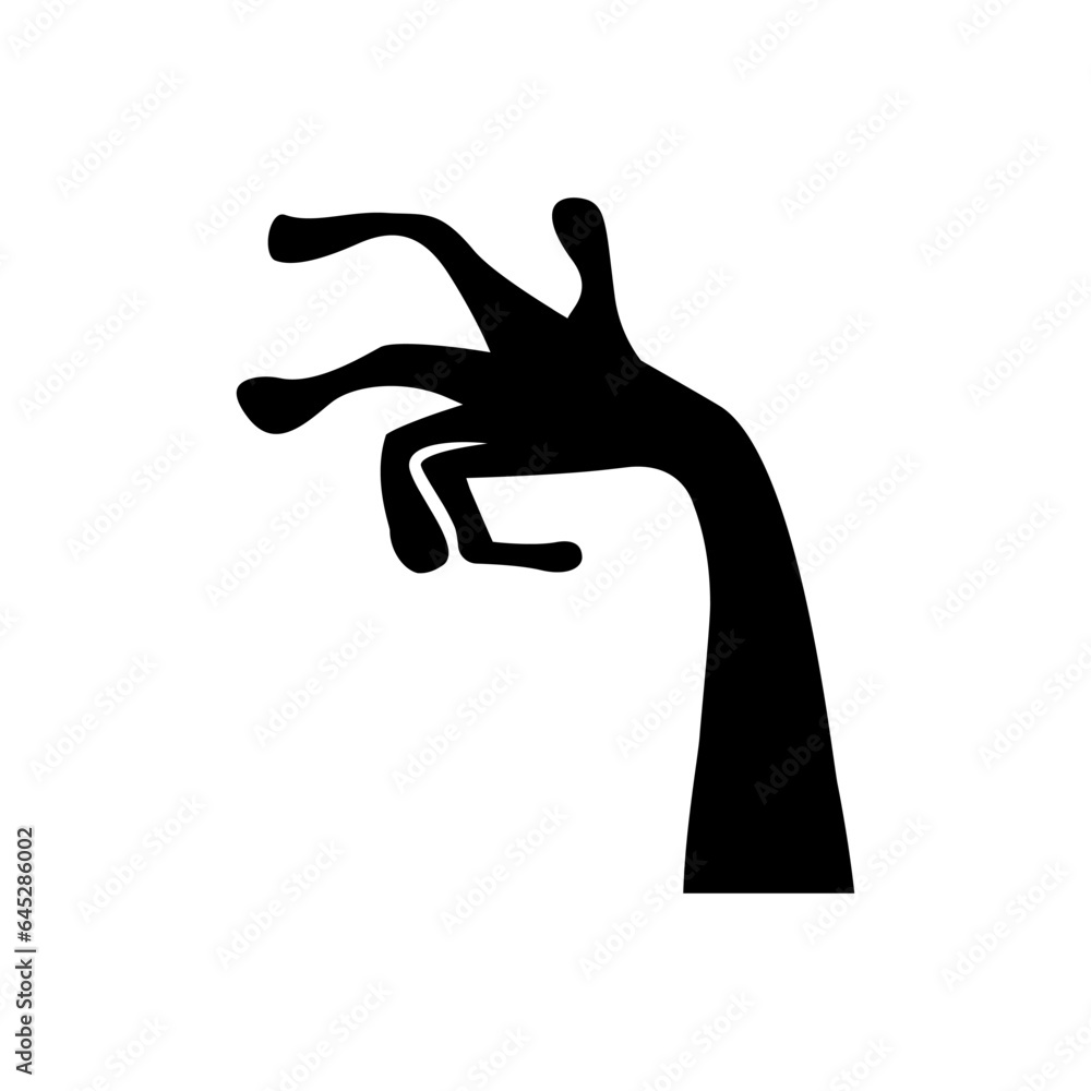 Zombie hand icon vector. Hand illustration sign. Halloween symbol. Zombie hand icon vector. Hand illustration sign. Halloween symbol.
