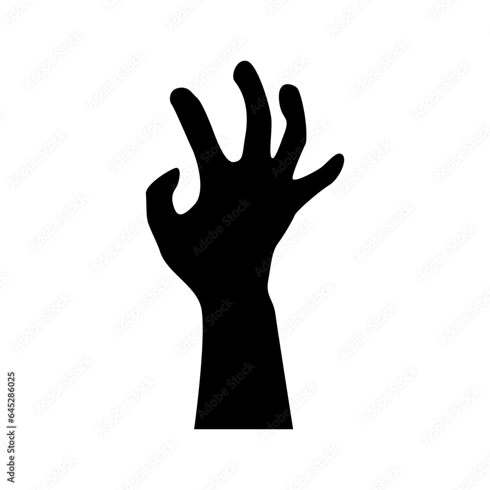 Zombie hand icon vector. Hand illustration sign. Halloween symbol. Zombie hand icon vector. Hand illustration sign. Halloween symbol.