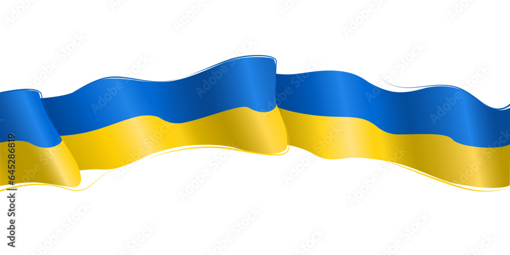 Ukraine national wave flag ribbon background Ukraine national wave flag ribbon background