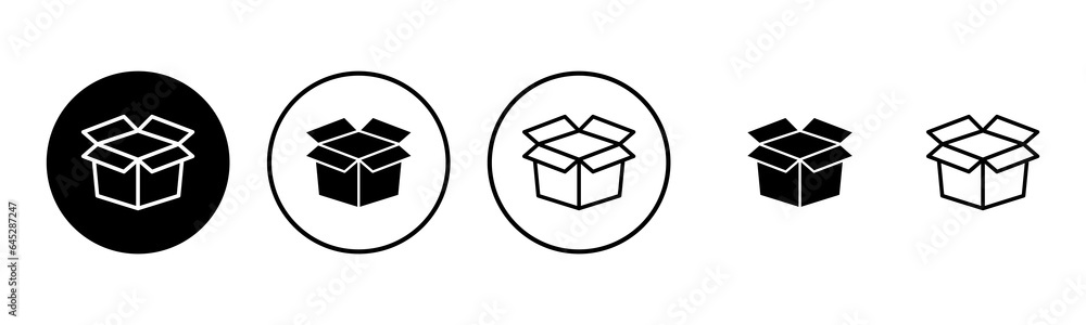Box icon set illustration. box sign and symbol, parcel, package Box icon set illustration. box sign and symbol, parcel, package