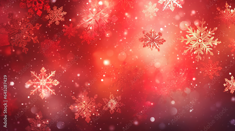 Christmas illustration with various small snowflakes on gradient background. Generative Ai Christmas illustration with various small snowflakes on gradient background. Generative Ai