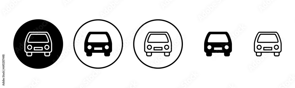 Car icon set illustration. car sign and symbol. small sedan Car icon set illustration. car sign and symbol. small sedan