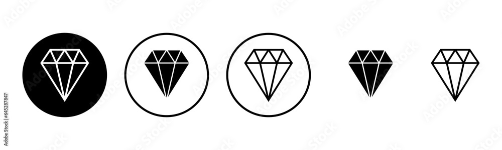 Diamond icon set illustration. diamond gems sign and symbol Diamond icon set illustration. diamond gems sign and symbol