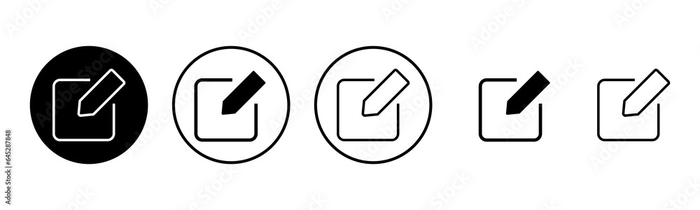 Edit icon set illustration. edit document sign and symbol. edit text icon. pencil. sign up Edit icon set illustration. edit document sign and symbol. edit text icon. pencil. sign up