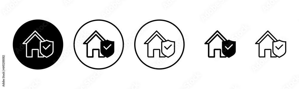 home insurance icon set illustration. home protection sign and symbol home insurance icon set illustration. home protection sign and symbol