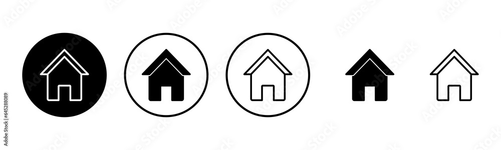 Home icon set illustration. House sign and symbol Home icon set illustration. House sign and symbol