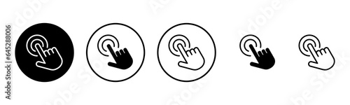 Hand click icon set illustration. pointer sign and symbol. hand cursor icon