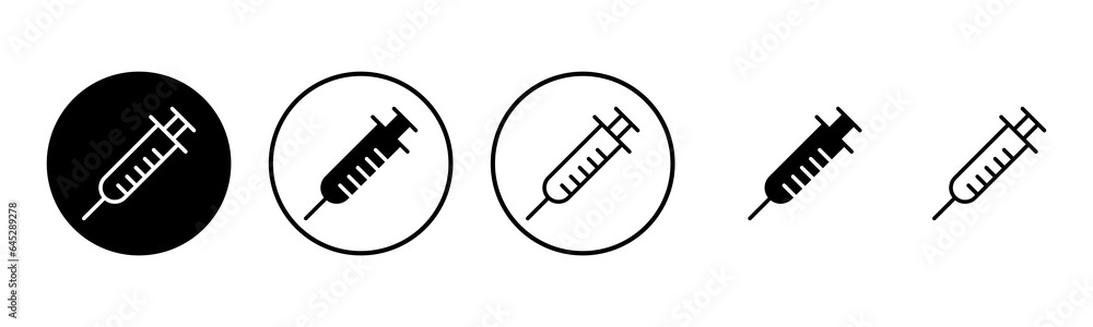 Syringe icon set illustration. injection sign and symbol. vaccine icon Syringe icon set illustration. injection sign and symbol. vaccine icon