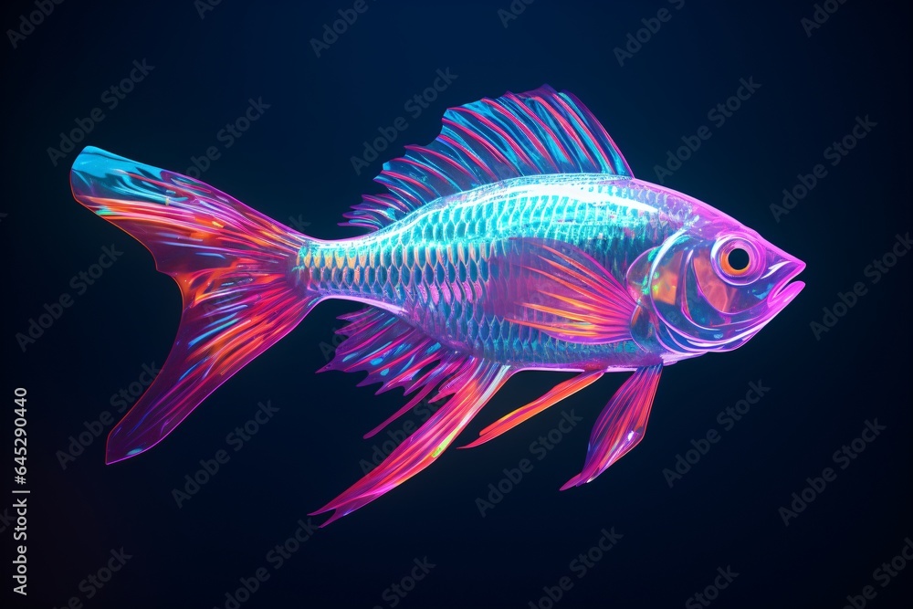 Fototapeta premium Radiant Neon Fish