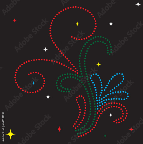 ,rhinestone weddingplannerFlowers Rhinestone Transfers Ideas ,full, illustration.background. hand drawn style. You can use it as a bead embroidery, glitter or foil fashion,with collar and hot fix any 