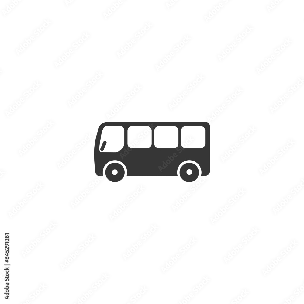 Bus icon symbol vector on white 