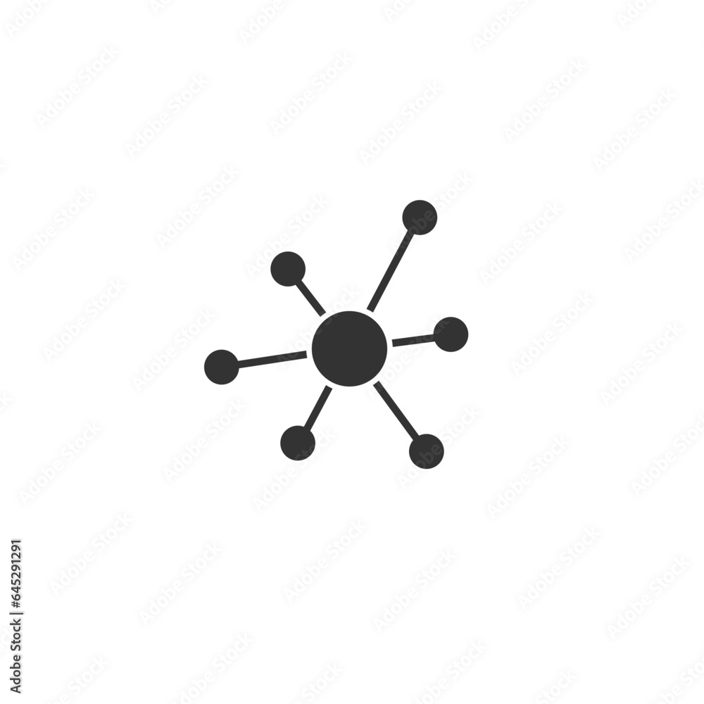 Business Network vector icon on white Business Network vector icon on white
