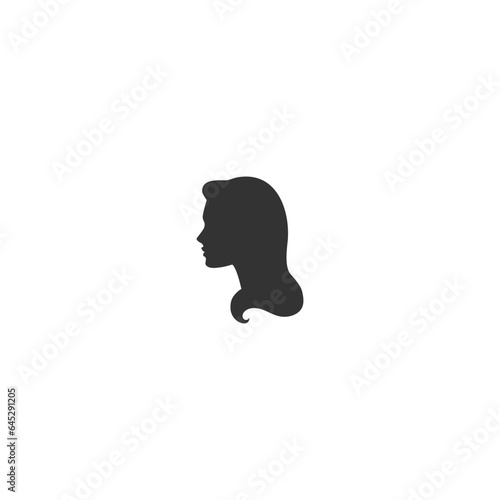 Beautiful silhouette hair girl, salon logo – vector