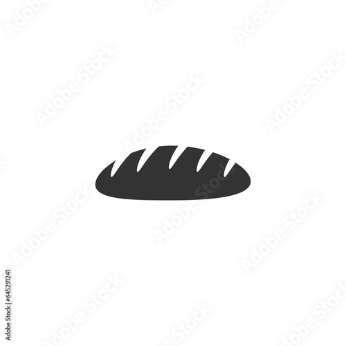 Bread flat sign icon vector