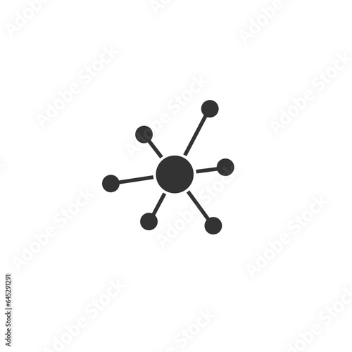 Business Network vector icon on white