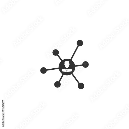 Business Network vector icon on white