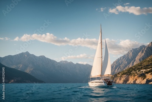 Sailing yacht in the Adriatic Sea