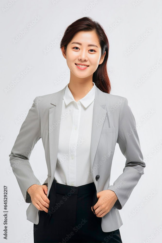 asian businesswoman in front of bright background asian businesswoman in front of bright background