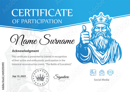 The Historical Reconstruction Achievement Certificate
