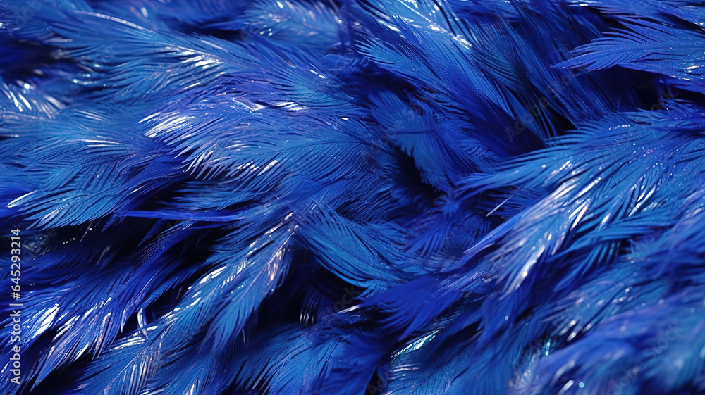 Dark blue tinsel, Bright color. Generative Ai Dark blue tinsel, Bright color. Generative Ai