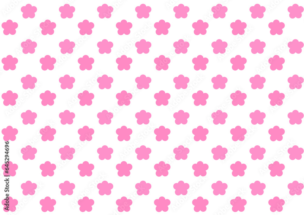 ピンクのかわいいお花のパターン ピンクのかわいいお花のパターン