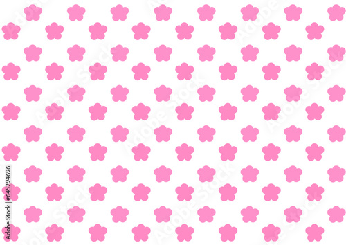 ピンクのかわいいお花のパターン