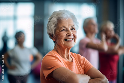 Elderly women doing exercise
