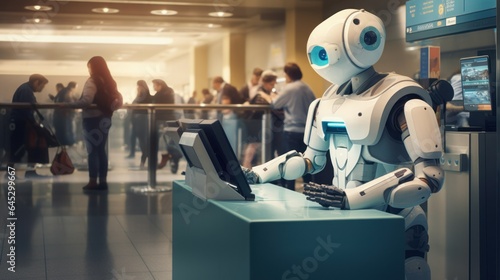 robot sells tickets at the airport