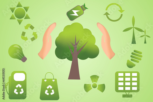 Environmental problems, ways to combat destructive impacts. Environment protection. Zero waste, reusable, alternative energy.