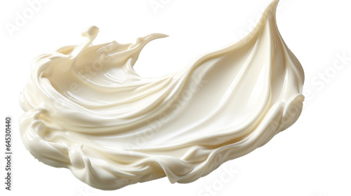 Milk splash or yogurt cream melt splash. PNG with transparent background.