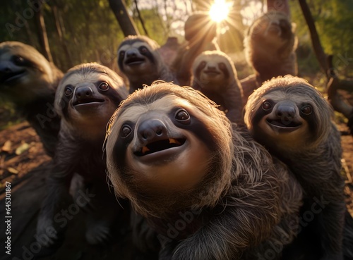 A group of sloths © cherezoff