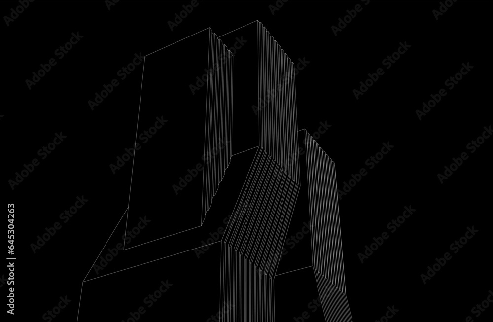 Architectural background vector 3d illustration Architectural background vector 3d illustration