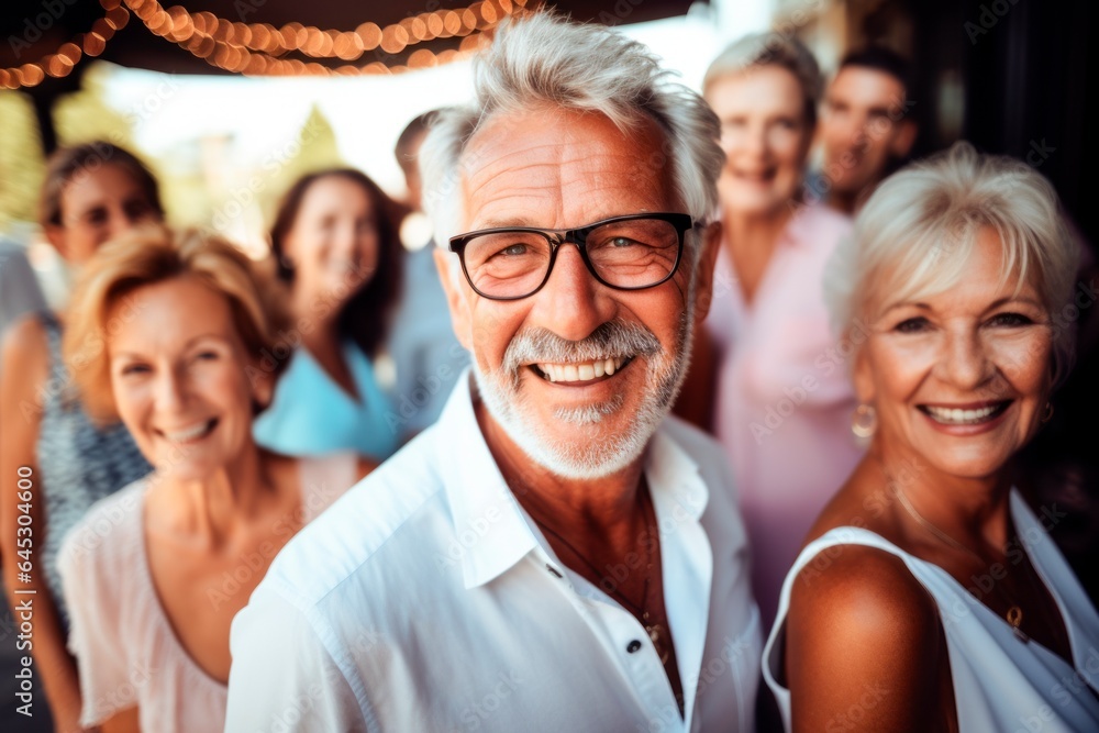 Fototapeta premium group of senior people at a party