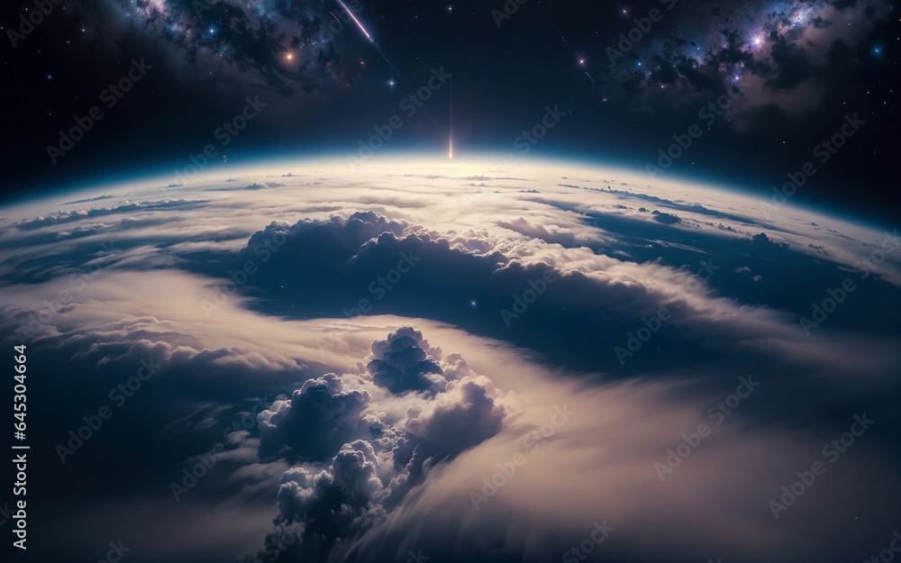 An Abstract Night Sky in Space with Stars and Clouds ai generated An Abstract Night Sky in Space with Stars and Clouds ai generated