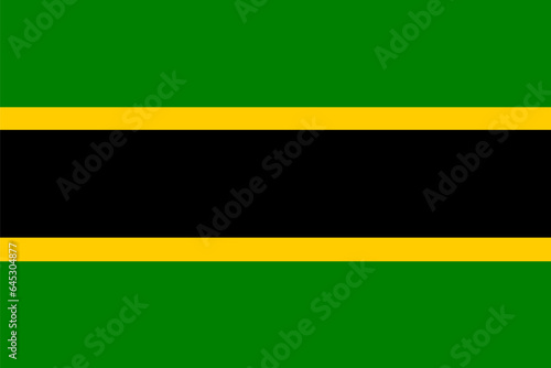 Tanganyika flag vector illustration isolated on background. Tanganyika was a sovereign state, comprising the mainland part of present day Tanzania. Tanganyika emblem banner national symbol.