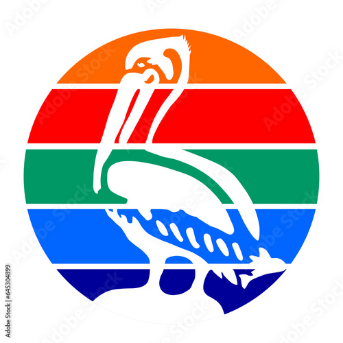 Circle badge city St Petersburg flag vector illustration isolated on background. Town in Florida State. USA city symbol. United States of America city emblem. Button St Petersburg town roundel banner.