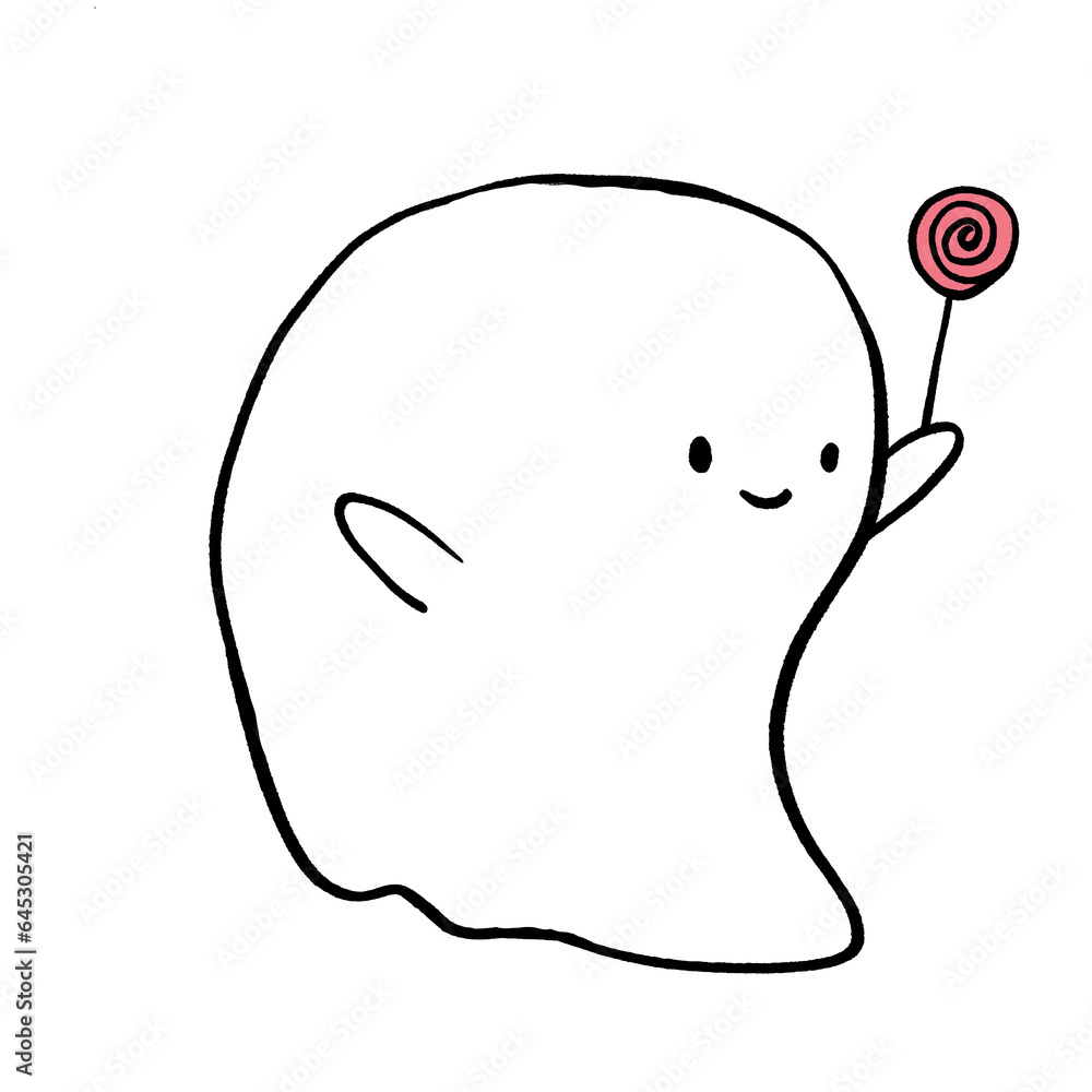 Cute doodle ghost, Halloween Cute doodle ghost, Halloween