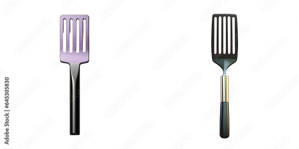 Grill fork portrayed in transparent background split Grill fork portrayed in transparent background split