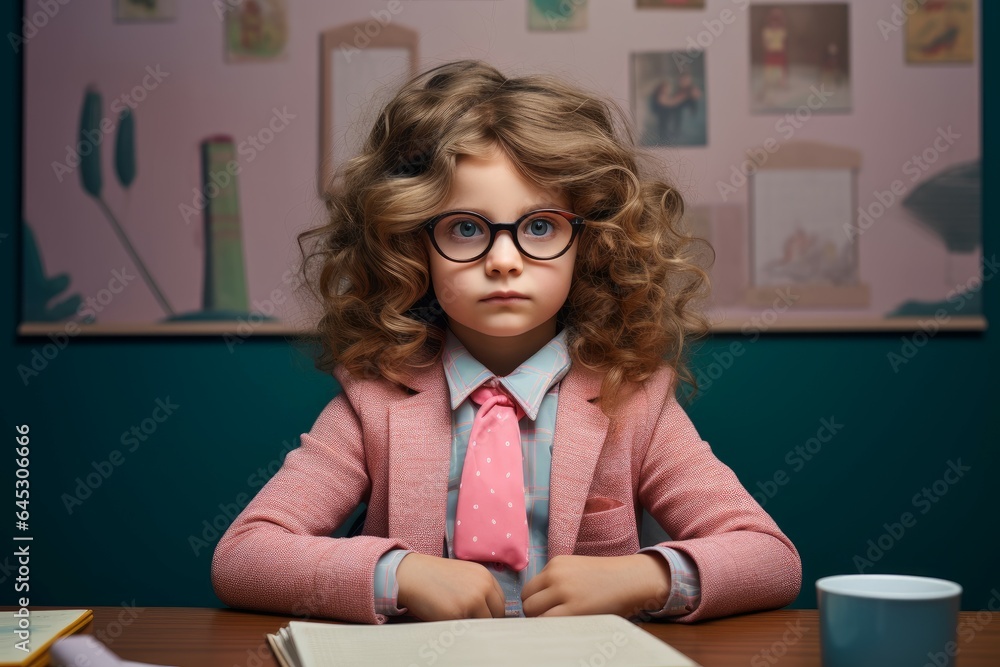 Little girl at psychologists office therapy. Generate Ai Little girl at psychologists office therapy. Generate Ai